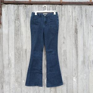 2.1 Denim Womens Sz 27 Darkwash Mid Rise‎ Flare Jeans Denim Stretch